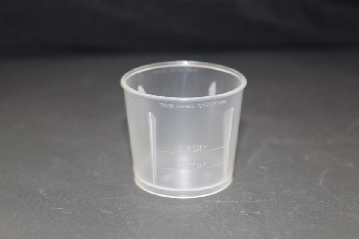 Polypropylene 125 Ml Measuring Cup, For Oral Dosage